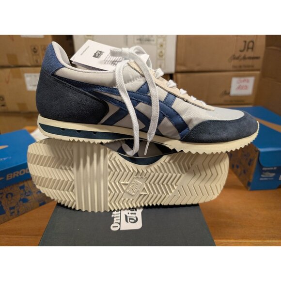 Onitsuka Tiger New York Sneakers Grey Navy Size 11 - Picture 6 of 10